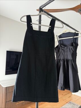Abercrombie & Fitch Black Square-Neck Mini Dress